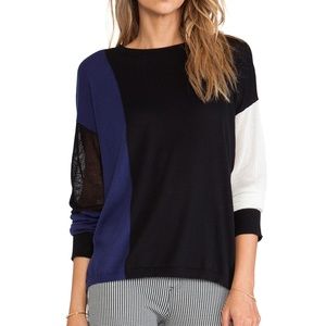 Sanctuary Color Block Offset Pullover